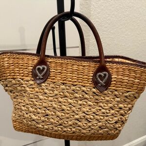 Brighton Tan and Brown Woven Tote